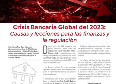 "Crisis Bancaria" artículo publicado por Sr. Rafael Romero, socio PKF Chile.