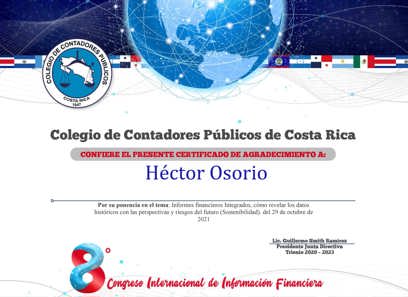 Socio de PKF Chile participa del VIII Congreso Internacional de Información Financiera 2021, Costa Rica.